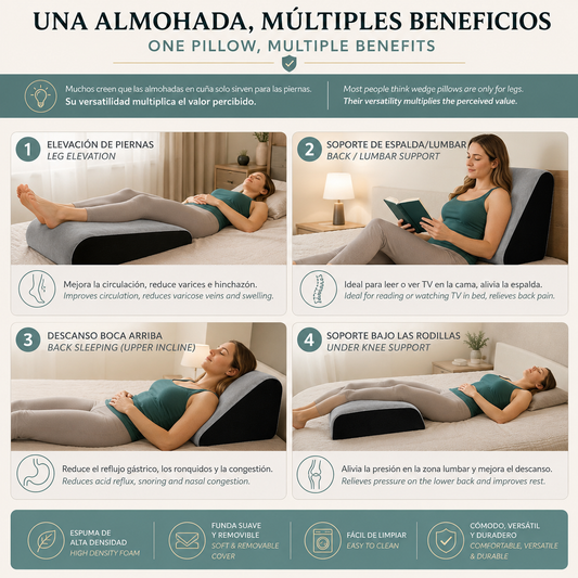 Inflatable Wedge Pillow for Better Sleep