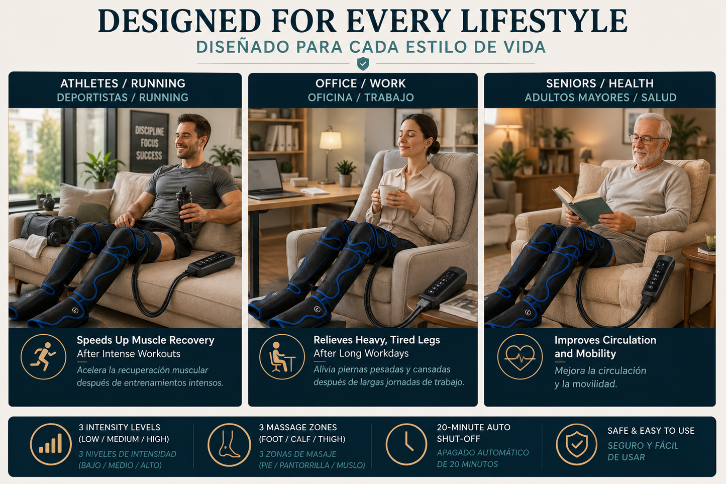 Full-Leg Air Compression Massager