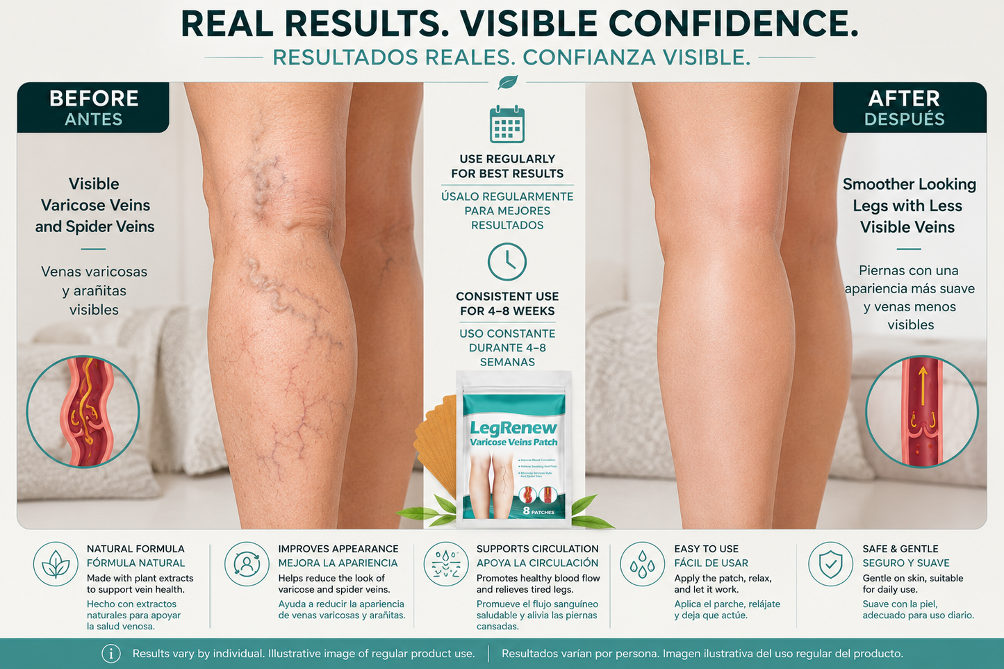 Varicose Vein Relief Patches (2-Pack)